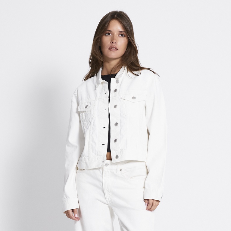 Cropped denim jacket "Own" Off white